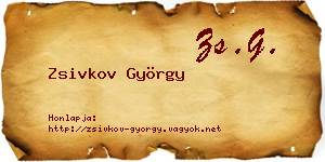 Zsivkov György névjegykártya